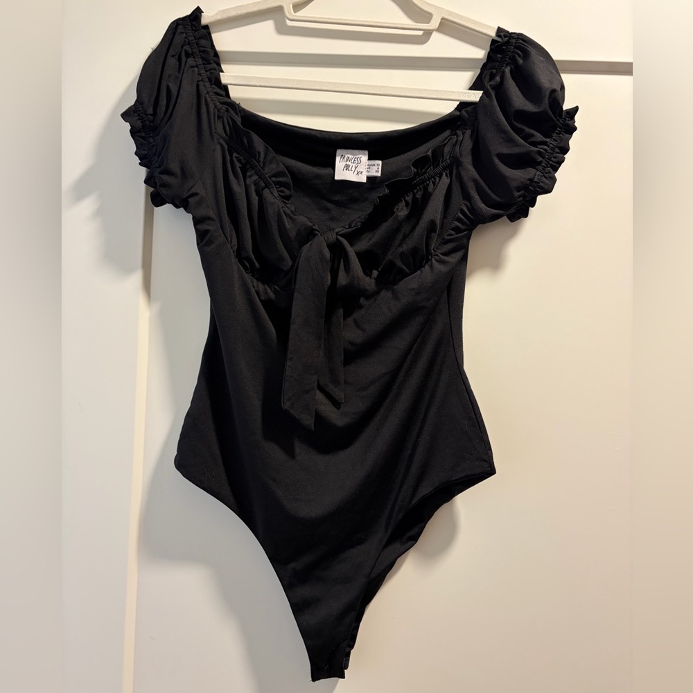 Princess Polly Black Scoop Neck Top with Tag